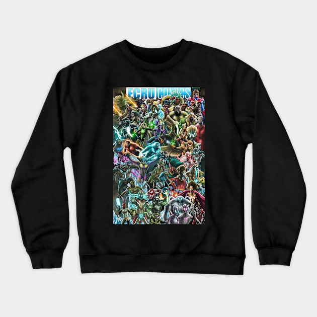 Ecrucomics characters Crewneck Sweatshirt by carrillo_art_studios